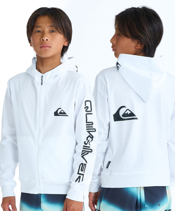 QUIKSILVER キッズ・ユース OMNI MW ZIP HOODIE Y ジップラッシュガード UPF50+ 接触冷感 速乾【2026年春夏モデル】