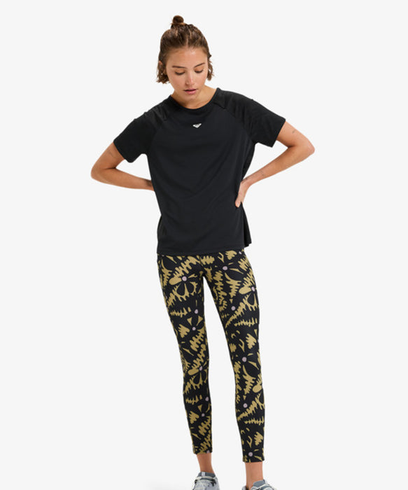 Roxy Fitness MOVE FREE MESH TEE ウィメンズ フィットネス 半袖Tシャツ クイックドライ  <25FWグローバル展開アイテム>