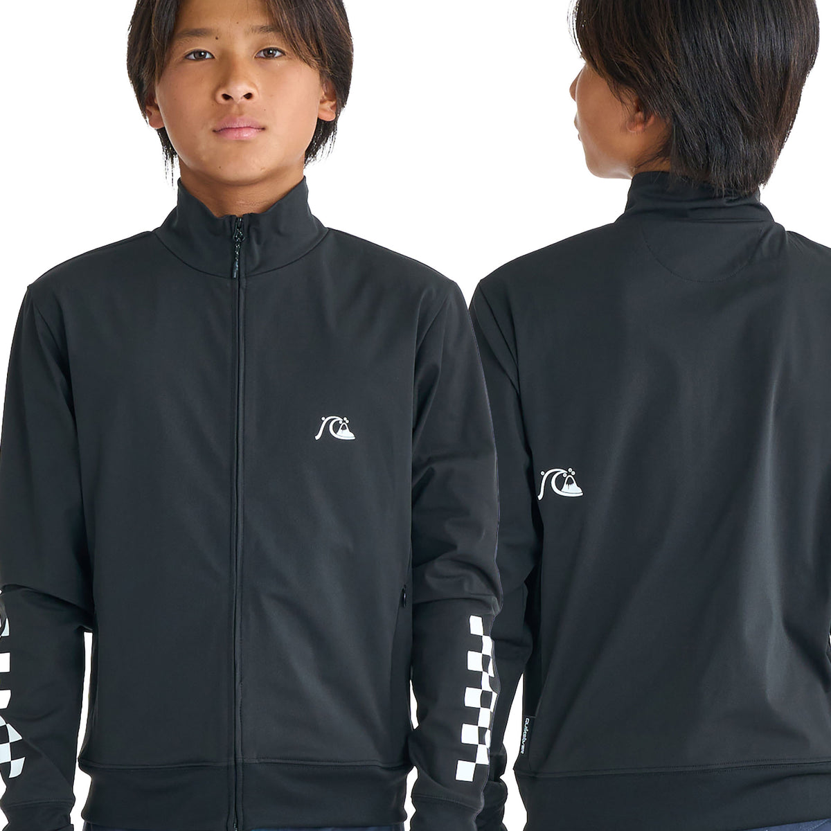 OUTLET】QUIKSILVER ユース CHECKER ZIP YOUTH ジップラッシュガード