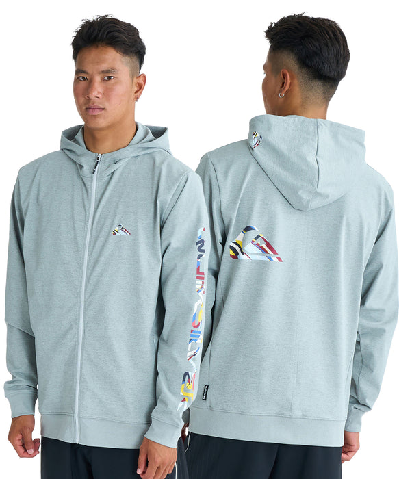 QUIKSILVER メンズ OMNI MW ZIP HOODIE 長袖ラッシュガード ハイネック