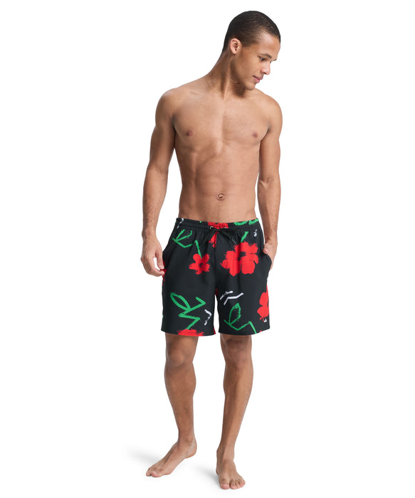 QUIKSILVER メンズ STRETCH PRINTED VOLLEY 17NB ジャムボードショーツ 17インチ インナーショーツなしタイプ 4WAYストレッチ・撥水加工 【2026年春夏モデル】