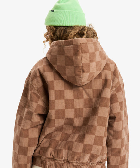 Roxy FEELS GOOD CORDUROY ウィメンズ コーデュロイ フーディジャケット <2025FW HEART WAVE>  <25FWグローバル展開アイテム>