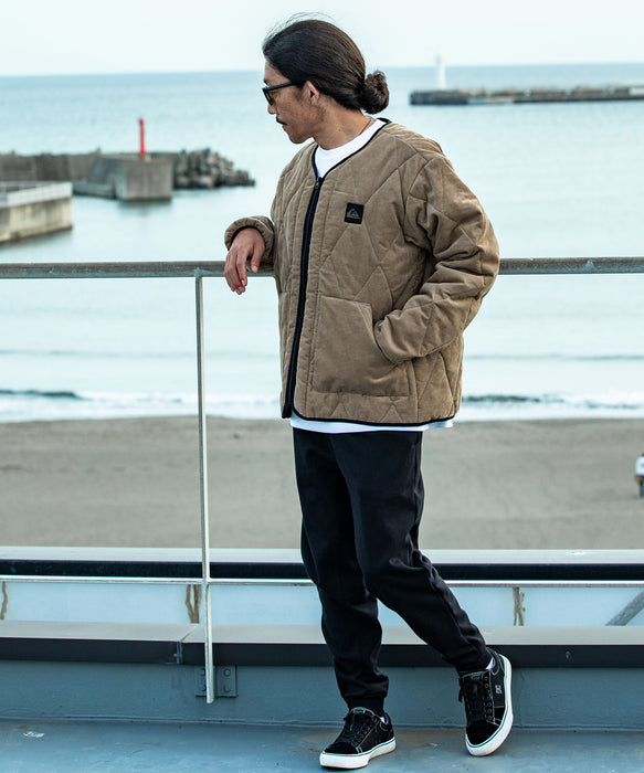 【OUTLET】Quiksilver メンズ COLD WIND CARDIGAN コーデュロイカーディガン ルーズフィット 撥水