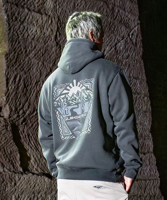 【OUTLET】QUIKSILVER メンズ PG DESERT WAVES SWEAT PK 長袖パーカー 裏起毛 フード付き