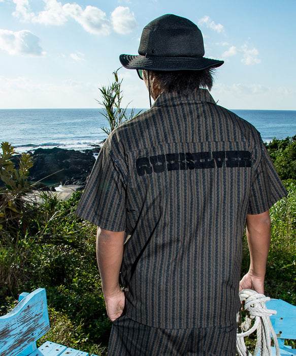 QUIKSILVER メンズ SIGN OPEN SHIRT 半袖シャツ 接触冷感 速乾 UPF50+