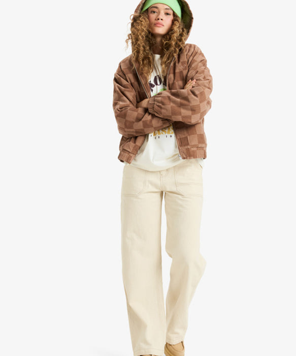 Roxy FEELS GOOD CORDUROY ウィメンズ コーデュロイ フーディジャケット <2025FW HEART WAVE>  <25FWグローバル展開アイテム>