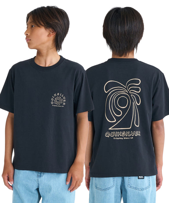 QUIKSILVER キッズ・ユース CURVE PALM ST YOUTH Tシャツ 【2026年春夏モデル】