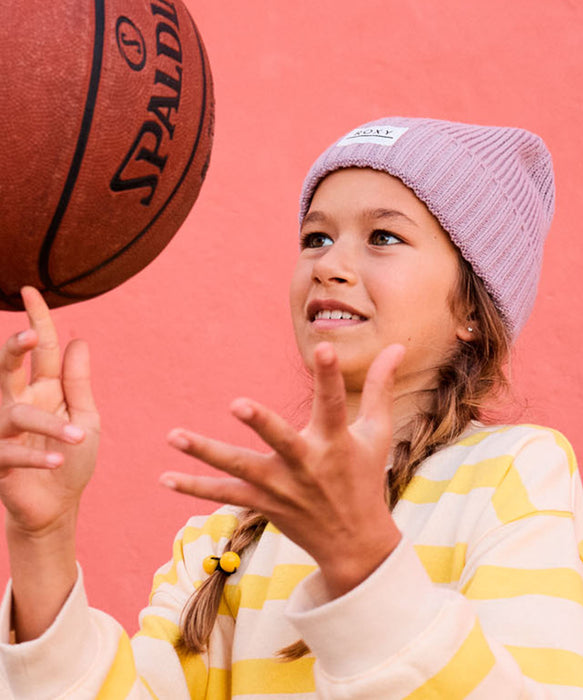 Roxy SO PEACEFUL キッズビーニー 折り返しデザイン  <25FWグローバル展開アイテム>