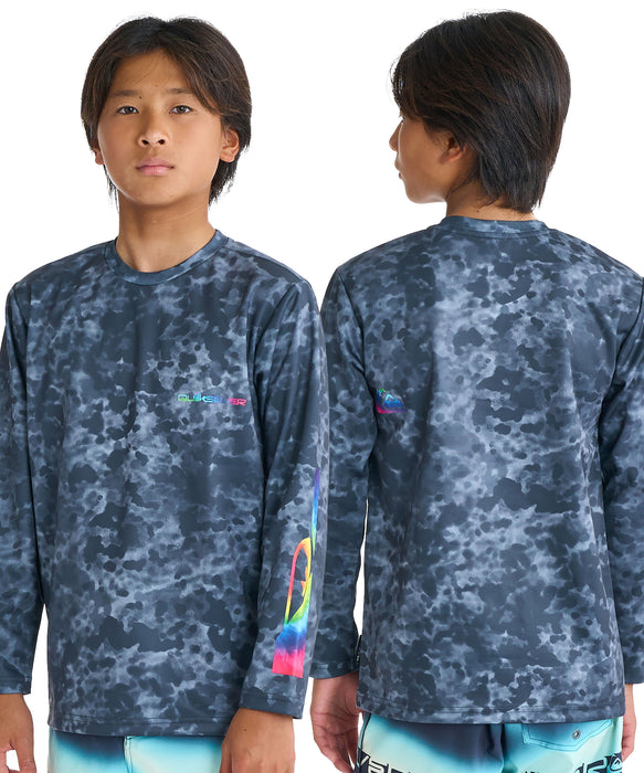 QUIKSILVER キッズ・ユース HOLMES LS YOUTH 長袖サーフTシャツ UPF50+ 速乾(130-160cm) 【2026年春夏モデル】