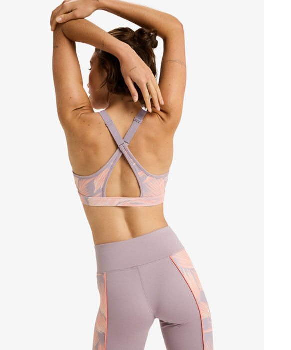 【OUTLET】Roxy Fitness EVERYDAY FLOW BRA PT ウィメンズ フィットネス ブラトップ ミディアムサポート クイックドライ  <25FWグローバル展開アイテム>