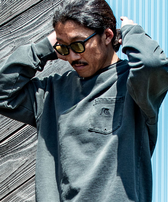 【OUTLET】Quiksilver メンズ BW BUBBLE POCKET LT 長袖Tシャツ