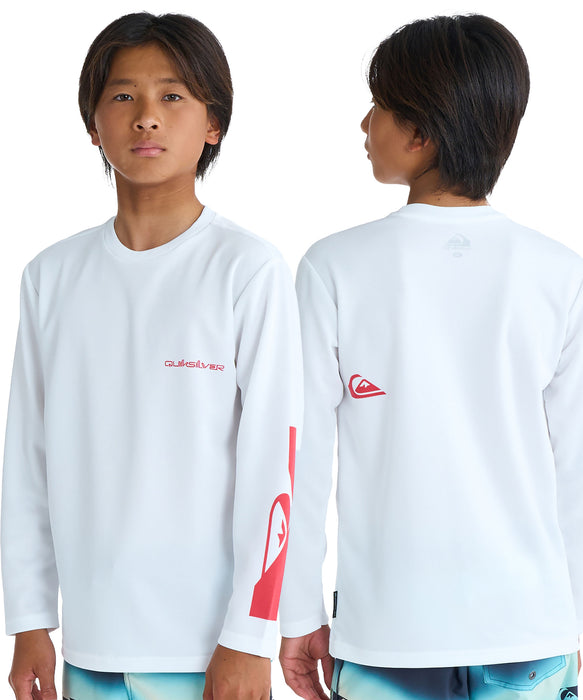 QUIKSILVER キッズ・ユース HOLMES LS YOUTH 長袖サーフTシャツ UPF50+ 速乾(130-160cm) 【2026年春夏モデル】
