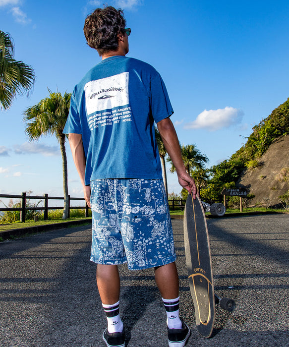 QUIKSILVER メンズ/ユニセックス MERCURY PAISLEY BAGGY SWEAT SHORTS ショートパンツ ペイズリー柄 フリース生地<MERCURY COLLECTION>【2026年夏モデル】