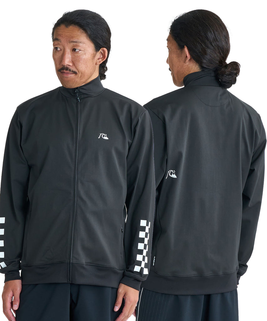 QUIKSILVER メンズ CHECKER ZIP 長袖ラッシュガード UPF50+ 接触冷感