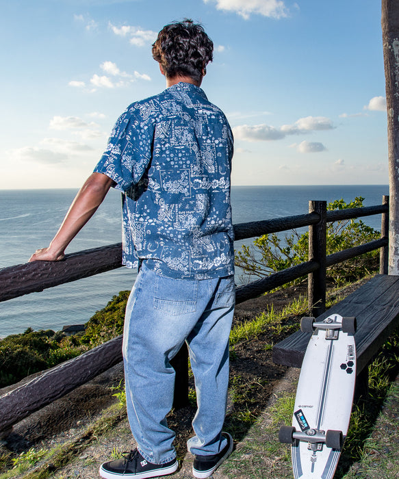 QUIKSILVER メンズ/ユニセックス MERCURY PAISLEY OPEN SHIRT 半袖シャツ オープンカラー<MERCURY COLLECTION>【2026年夏モデル】