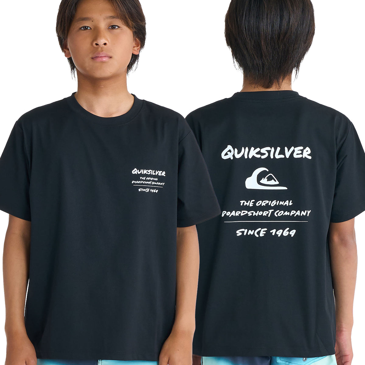 キューピット QUIKSILVER キッズ・ユース HAND DRAWN SS YOUTH サーフTシャツ 速乾