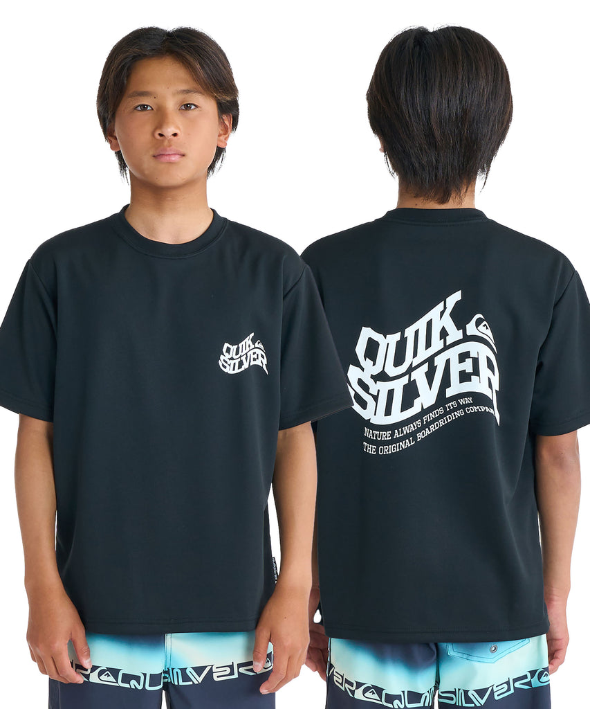 QUIKSILVER キッズ・ユース BEND LOGO SS YOUTH サーフTシャツ 速乾