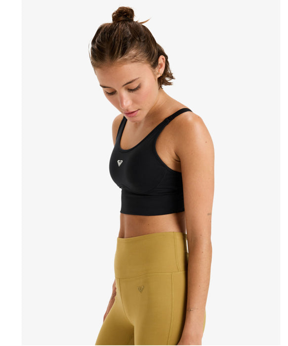 【OUTLET】Roxy Fitness HEART INTO IT ATTITUDE BRA ウィメンズ フィットネス ブラトップ ミディアムサポート クイックドライ  <25FWグローバル展開アイテム>