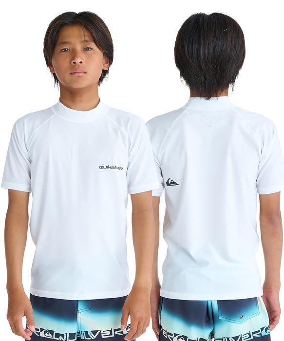 QUIKSILVER ユース OMNI SR YOUTH ハイネック半袖ラッシュガード 速乾 UPF50+ ストレッチ【2026年春夏モデル】