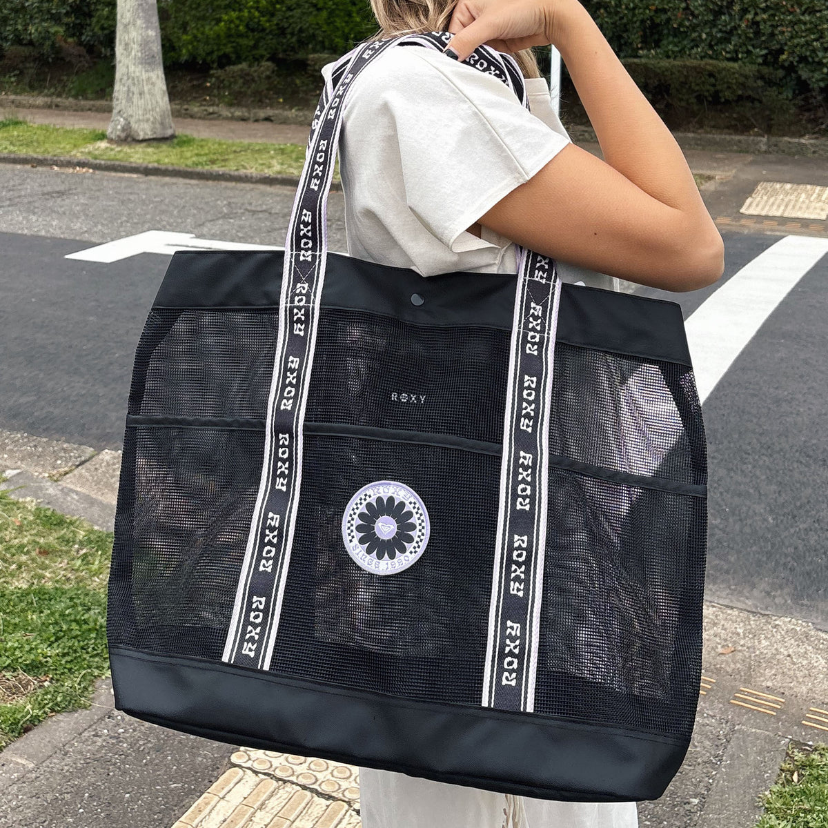 OUTLET】Roxy WILD FLOWER MESH TOTE BAG ウィメンズ トートバッグ