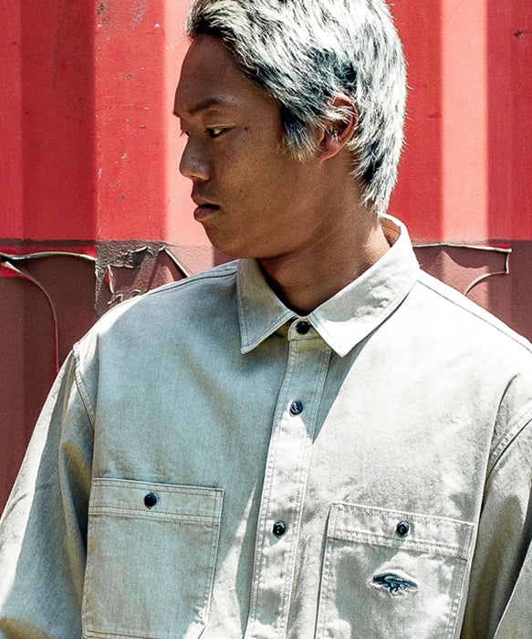 【OUTLET】Quiksilver メンズ CHINO WASH SHIRT シャツ セットアップ