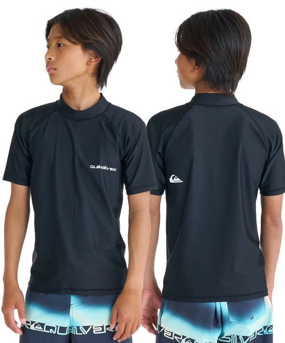 QUIKSILVER ユース OMNI SR YOUTH ハイネック半袖ラッシュガード 速乾 UPF50+ ストレッチ【2026年春夏モデル】