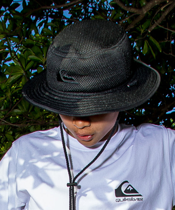 QUIKSILVER キッズ BUSHMASTER MESH 26 YOUTH オールメッシュ サファリハット<MESH COLLECTION>【2026年夏モデル】