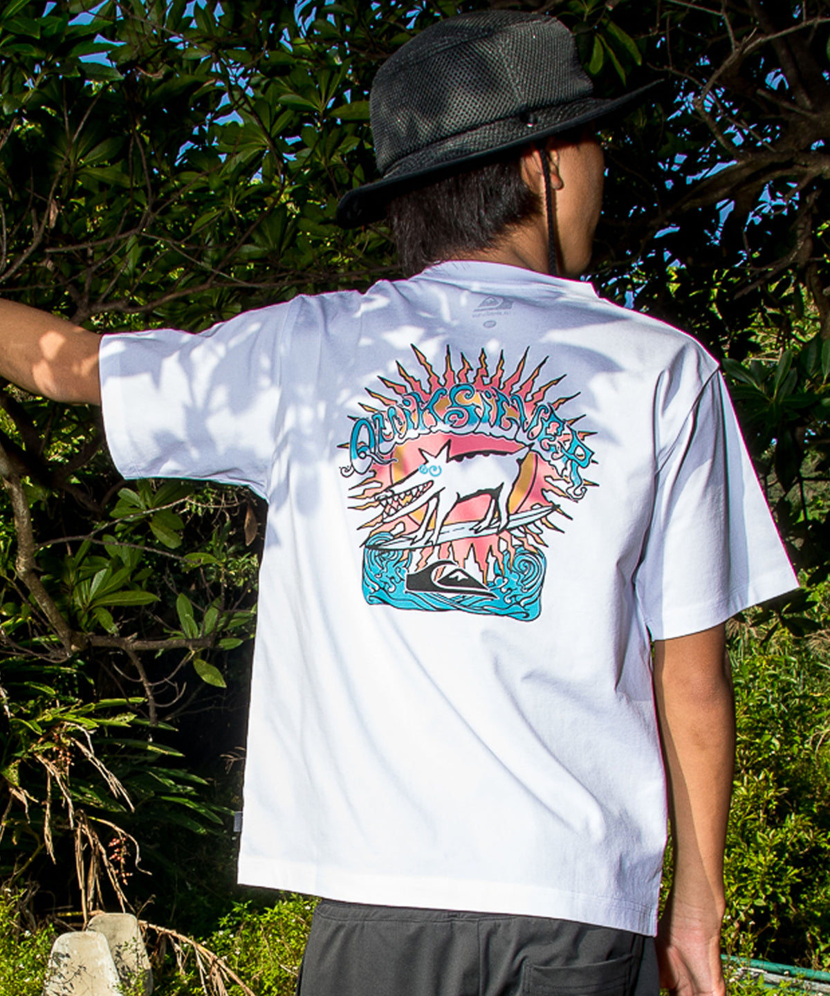 シルバーサーフィン QUIKSILVER キッズ ANIMAL SURFER ST YOUTH 半袖Tシャツ 速乾 UPF50+