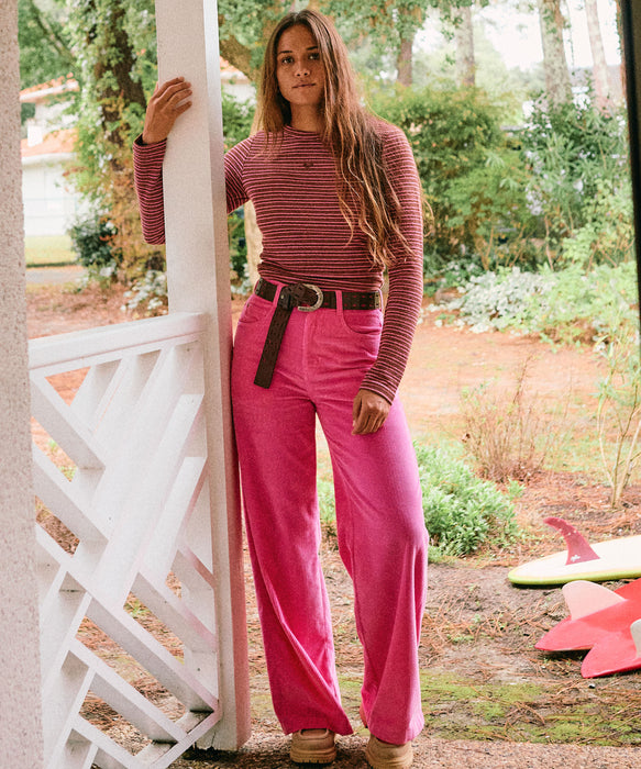 Roxy SURF ON CLOUD CORD ウィメンズ ロング コーデュロイ ワイド