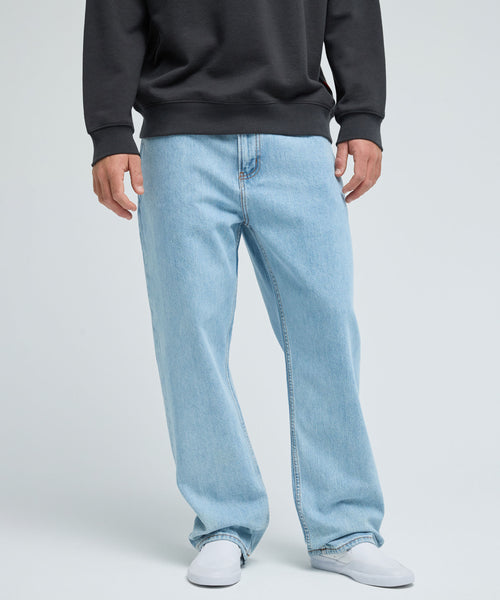 Quiksilver ライトブルー デニム 38 QUIKSILVER メンズ QUIKSILVER BAGGY DENIM デニムロングパンツ バギー