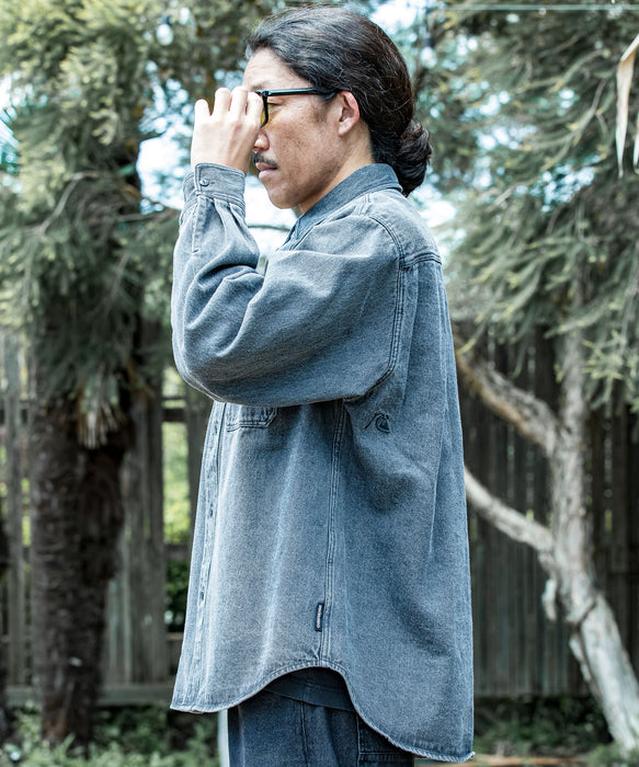 OUTLET】Quiksilver メンズ DENIM WASH SHIRT シャツ セットアップ