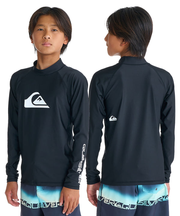 QUIKSILVER ユース ALL TIME LR YOUTH 長袖ラッシュガード 速乾 UPF50+ ストレッチ【2026年春夏モデル】