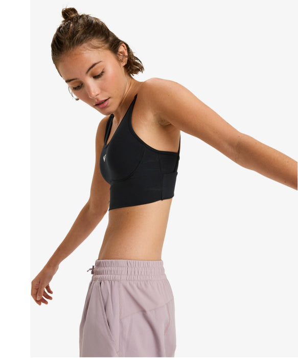 【OUTLET】Roxy Fitness HEART INTO IT ATTITUDE BRA ウィメンズ フィットネス ブラトップ ミディアムサポート クイックドライ  <25FWグローバル展開アイテム>