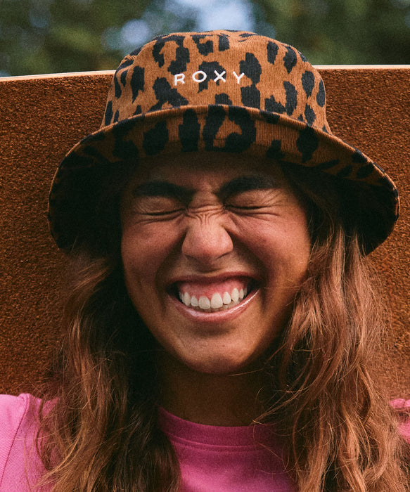 Roxy URBAN PARTY HAT ウィメンズ コーデュロイハット レオパード柄