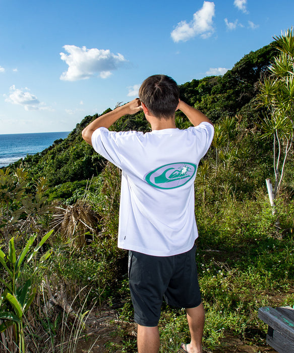 QUIKSILVER メンズ FRACTURED WAVE ST 半袖Tシャツ 接触冷感 速乾 UPF50+ ストレッチ<NATURE TECH>【2026年夏モデル】
