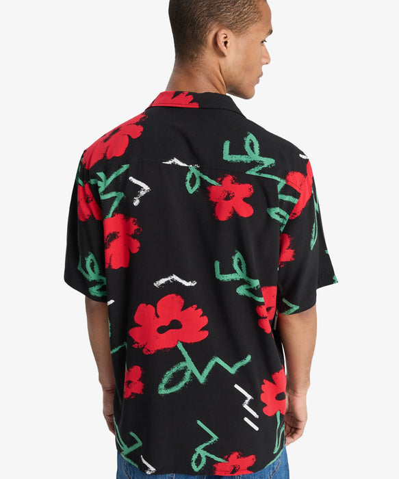 QUIKSILVER メンズ SAFE PARADISE SS 半袖レーヨンシャツ コンフォート