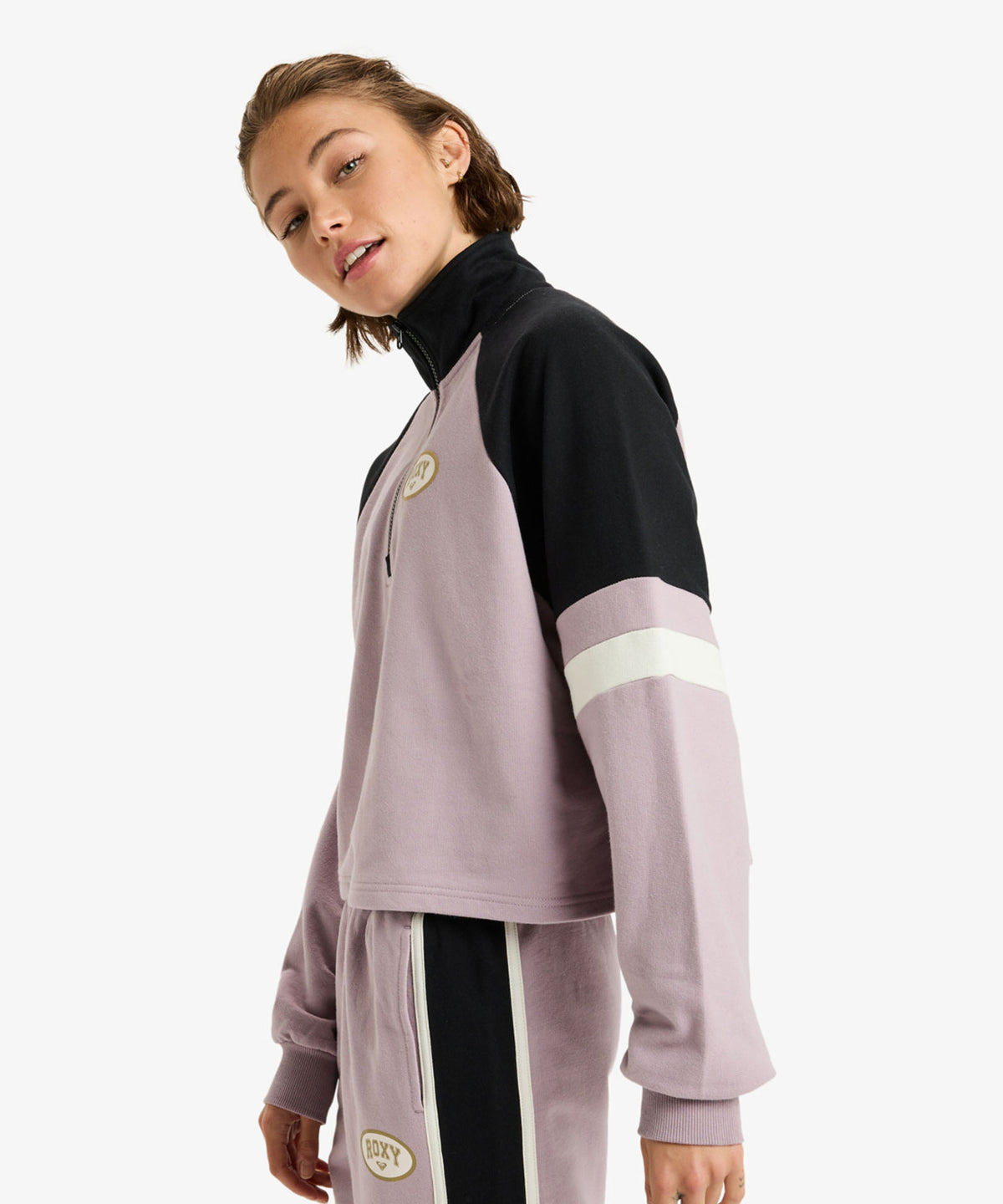 rinオリーブ38 Roxy Fitness ESSENTIAL ENERGY BOXY HALF ZIP ウィメンズ