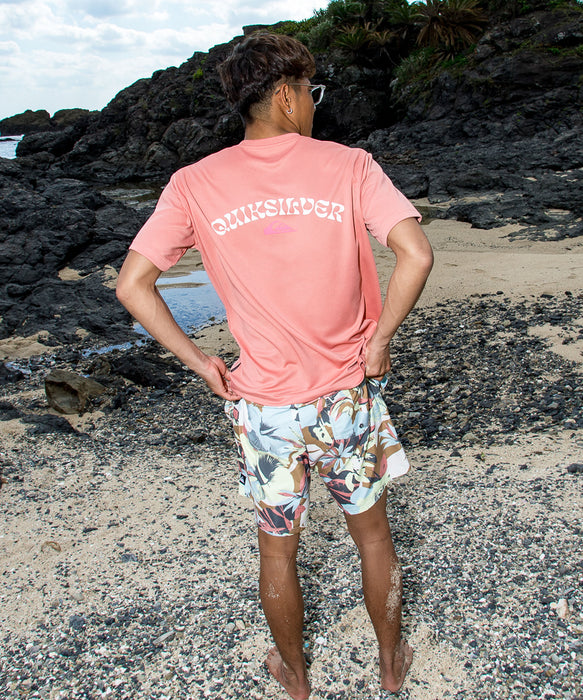 QUIKSILVER メンズ URBAN LOGO SS 半袖Tシャツ 速乾 UPF50+ ドライタッチ【2026年夏モデル】