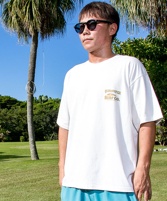 QUIKSILVER メンズ SURF CO ST 半袖Tシャツ バックプリント ルーズフィット【2026年夏モデル】