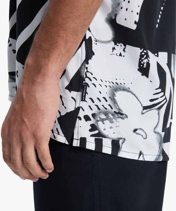 QUIKSILVER メンズ SAFE PARADISE SS 半袖レーヨンシャツ コンフォート