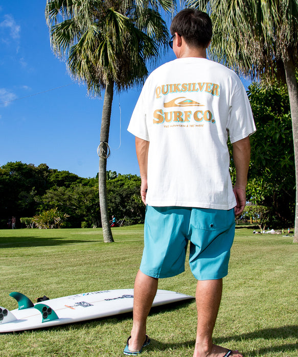 QUIKSILVER メンズ SURF CO ST 半袖Tシャツ バックプリント ルーズフィット【2026年夏モデル】