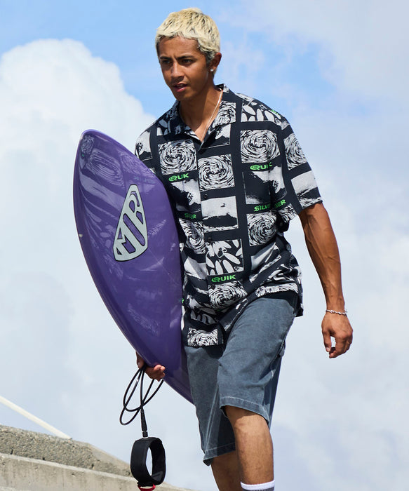 QUIKSILVER メンズ MERCURY TUBES 半袖レーヨンシャツ <MERCURY COLLECTION>【2026年春夏モデル】