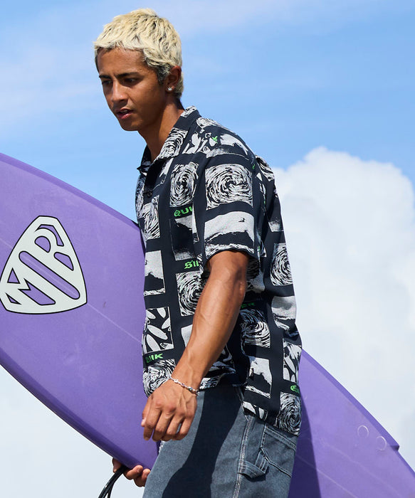 QUIKSILVER メンズ MERCURY TUBES 半袖レーヨンシャツ <MERCURY COLLECTION>【2026年春夏モデル】