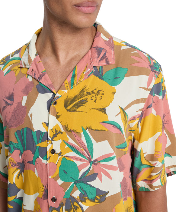 QUIKSILVER メンズ SAFE PARADISE SS 半袖レーヨンシャツ コンフォート