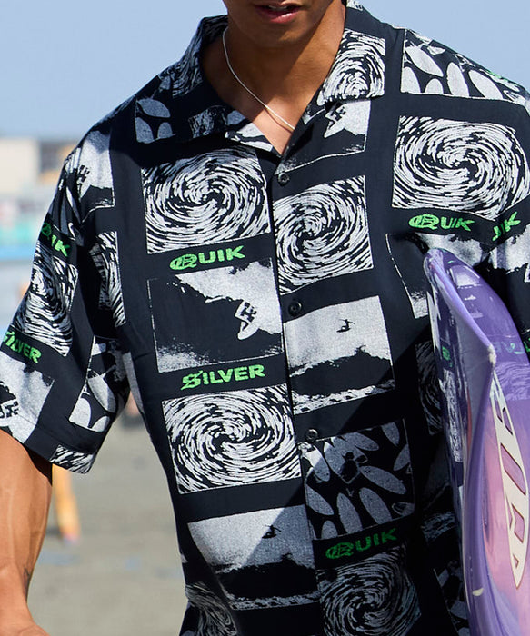 QUIKSILVER メンズ MERCURY TUBES 半袖レーヨンシャツ <MERCURY COLLECTION>【2026年春夏モデル】