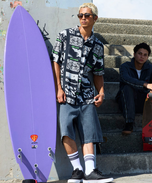 QUIKSILVER メンズ MERCURY TUBES 半袖レーヨンシャツ <MERCURY COLLECTION>【2026年春夏モデル】