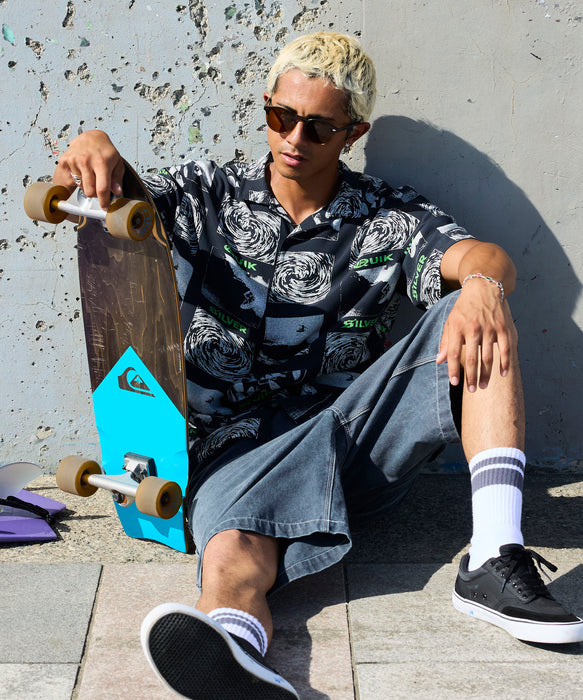 QUIKSILVER メンズ MERCURY TUBES 半袖レーヨンシャツ <MERCURY COLLECTION>【2026年春夏モデル】