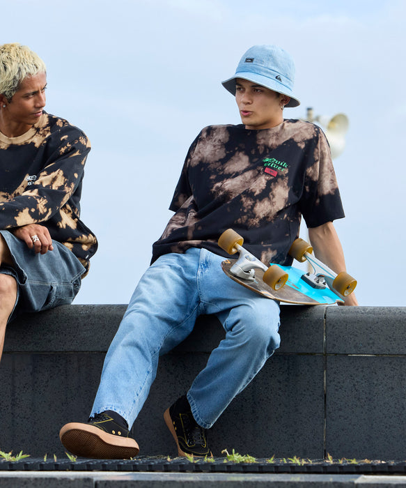 QUIKSILVER メンズ DENIM WASH PT デニムパンツ ルーズフィット ドローコード付き【2026年春夏モデル】