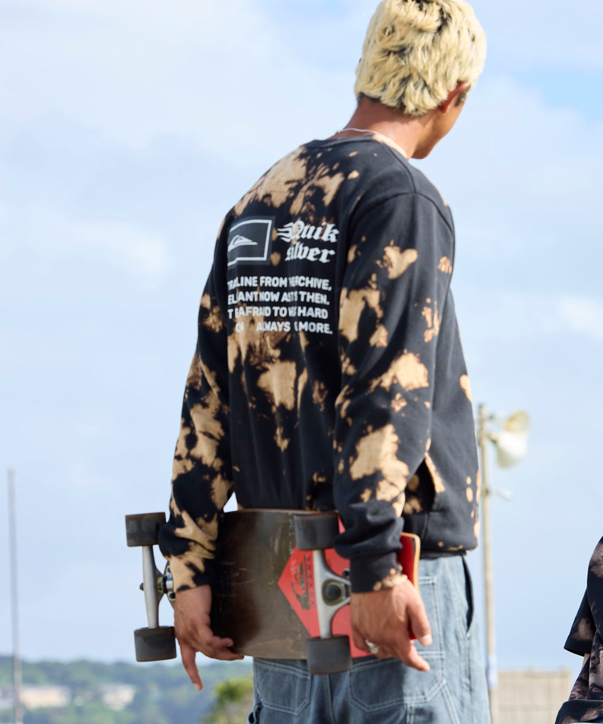 QUIKSILVER メンズ BW MERCURY BOX SWEAT CREW 長袖スウェット ルーズ