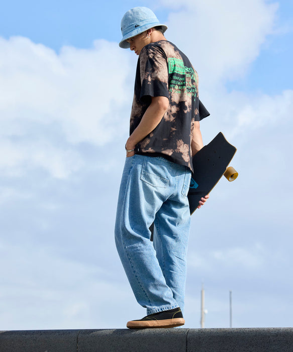 QUIKSILVER メンズ DENIM WASH PT デニムパンツ ルーズフィット ドローコード付き【2026年春夏モデル】